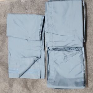 Mellanni 1 Flat Sheet 2 Pillowcases Blue Hydrangea Color King